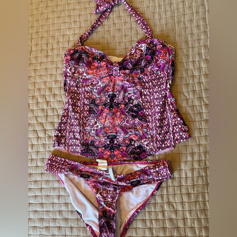 Kenneth Cole Reaction Pink and Purple Bikini